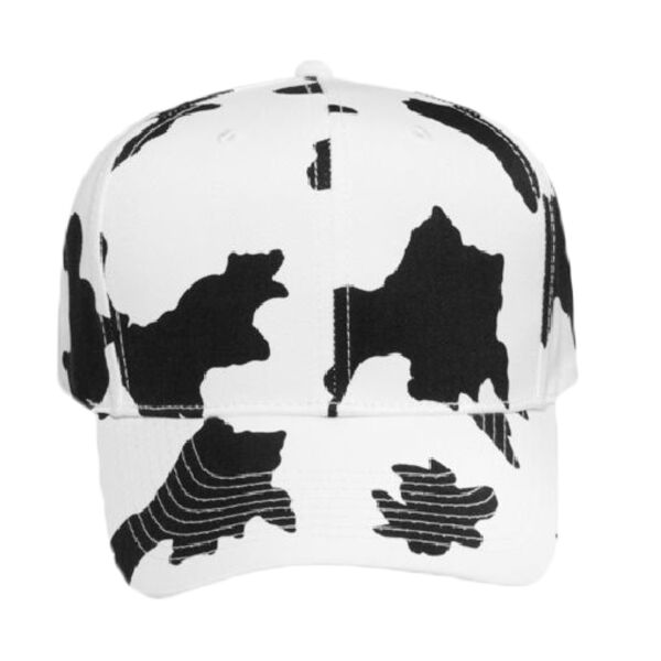 Cow Print OTTO CAP 6 Panel Mid Profile Baseball Cap Thumbnail