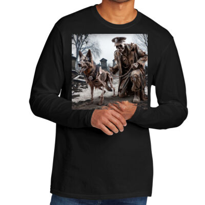 Officer Dog & Security Skeleton Long Sleeve T-Shirt Thumbnail