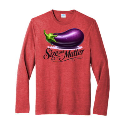 Size Does Matter Eggplant Long Sleeve T-Shirt Thumbnail