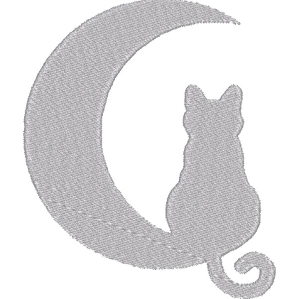 Cat & Moon Silhouette M6972 Thumbnail