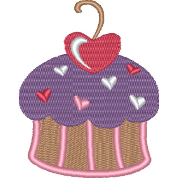 Hearts & Cherry Cupcake Thumbnail