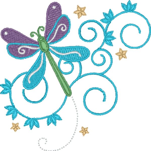 Dragonfly & Swirls Thumbnail