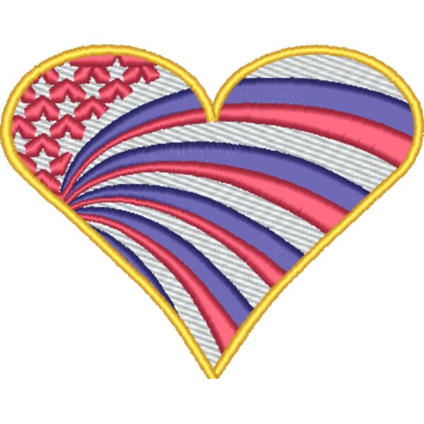 USA Flag Heart 1680-A1875 Thumbnail