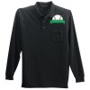 Long Sleeve Silk Touch Polo with Pocket Thumbnail