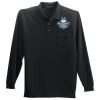 Long Sleeve Silk Touch Polo with Pocket Thumbnail