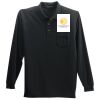 Long Sleeve Silk Touch Polo with Pocket Thumbnail