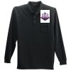 Long Sleeve Silk Touch Polo with Pocket Thumbnail