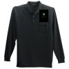 Long Sleeve Silk Touch Polo with Pocket Thumbnail