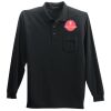 Long Sleeve Silk Touch Polo with Pocket Thumbnail
