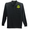Long Sleeve Silk Touch Polo with Pocket Thumbnail