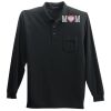 Long Sleeve Silk Touch Polo with Pocket Thumbnail