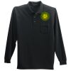 Long Sleeve Silk Touch Polo with Pocket Thumbnail