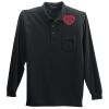 Long Sleeve Silk Touch Polo with Pocket Thumbnail