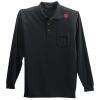 Long Sleeve Silk Touch Polo with Pocket Thumbnail