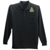 Long Sleeve Silk Touch Polo with Pocket Thumbnail