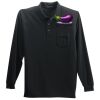 Long Sleeve Silk Touch Polo with Pocket Thumbnail