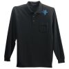 Long Sleeve Silk Touch Polo with Pocket Thumbnail