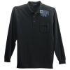 Long Sleeve Silk Touch Polo with Pocket Thumbnail