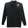Long Sleeve Silk Touch Polo with Pocket Thumbnail