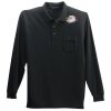 Long Sleeve Silk Touch Polo with Pocket Thumbnail