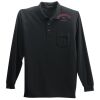 Long Sleeve Silk Touch Polo with Pocket Thumbnail