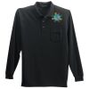 Long Sleeve Silk Touch Polo with Pocket Thumbnail