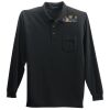 Long Sleeve Silk Touch Polo with Pocket Thumbnail